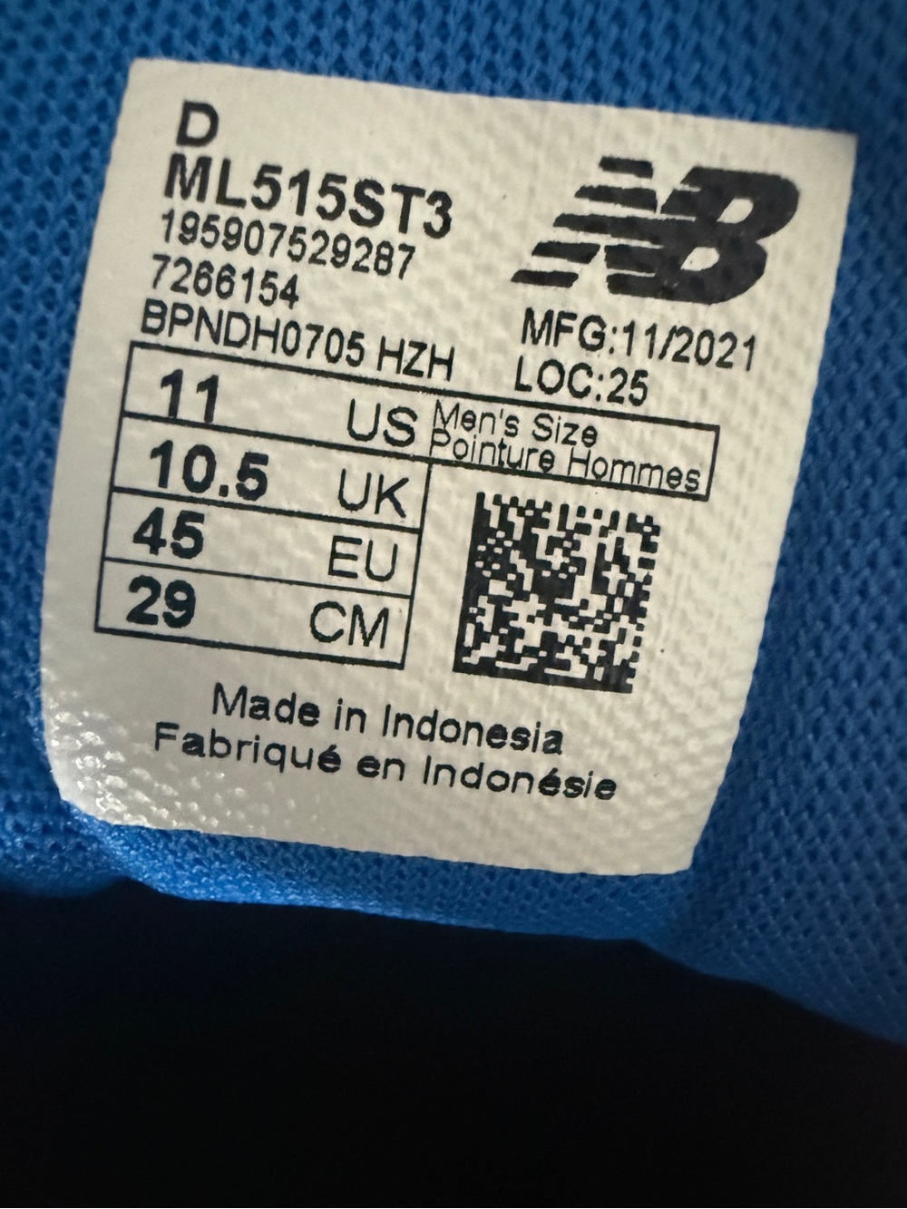 New Balance 515 ML515ST3 Men’s 11 Black Gray Blue Green Sneakers NWOT / NWOB - Picture 7 of 8